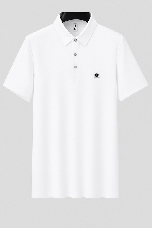 Men’s Premium  with Subtle Branding White Polo T-Shirt