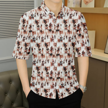 Men's Modern Artistic Print Casual Shirt
