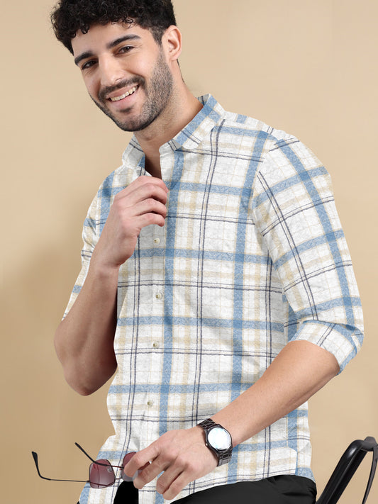 SoftWeave Checked Linen Cotton Shirt