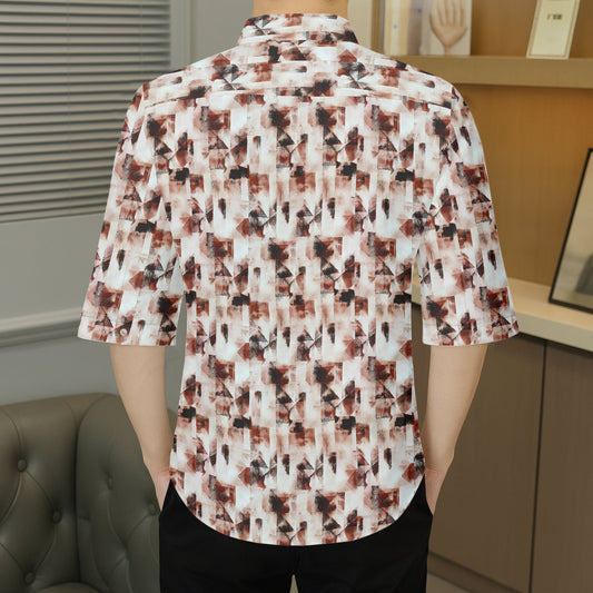 Men's Modern Artistic Print Casual Shirt