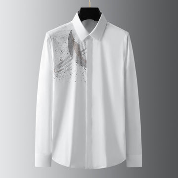 Midnight Saturn Crystal Embellished Shirt(BUY 1 GET 1 FREE)