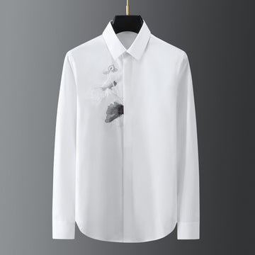 Elegant Men's Shirt with Artistic Floral Embroidery (BUY 1 GET 1 FREE)