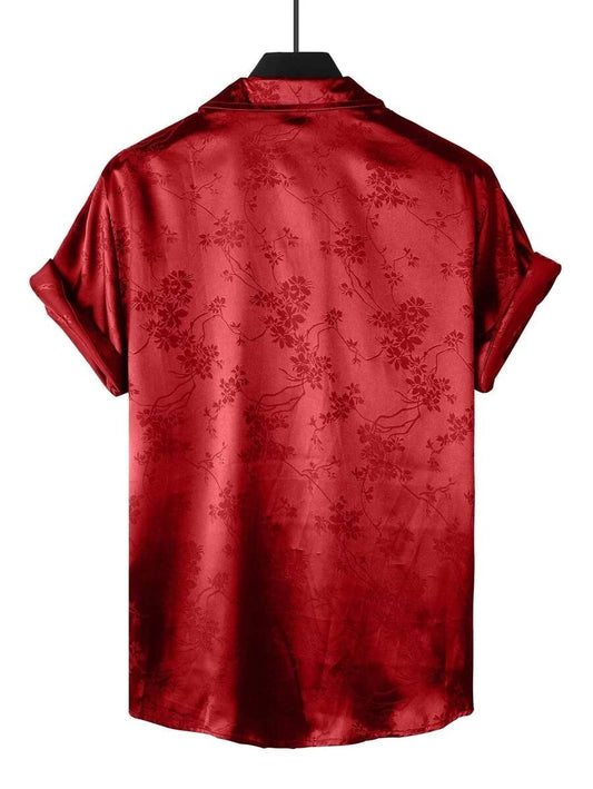Designer Floral Satin Shirt