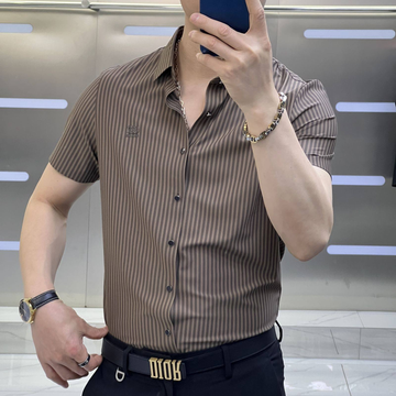 Majestic Lineage Striped Shirt