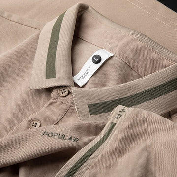 Men's  Polo T-Shirt with Stylish Contrast Collar