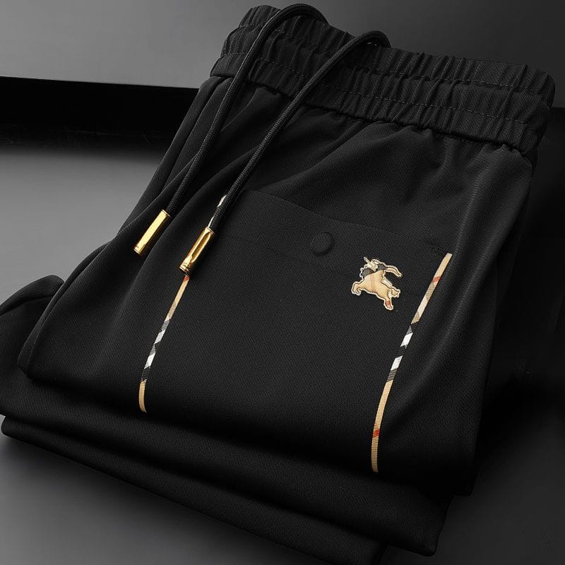 Elite Athleisure Joggers with Gold Accents