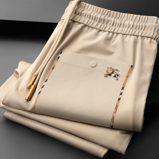 Elite Athleisure Joggers with Gold Accents