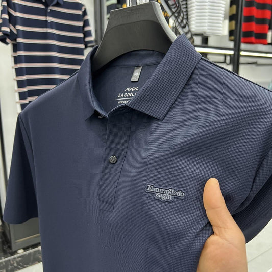 Men’s Textured Polo Shirt With Elegant Minimalist Design