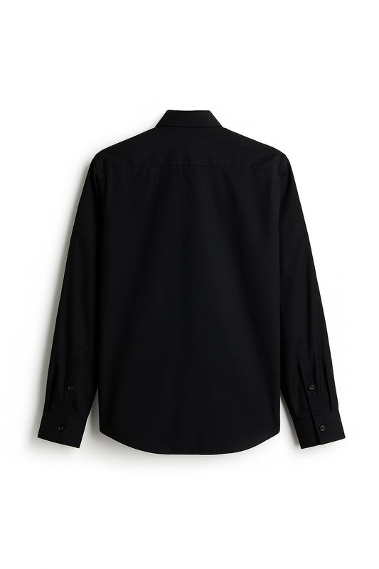 Men's Black Button-Up Shirt with Embroidered Star Cluster Design (BUY 1 GET 1 FREE)