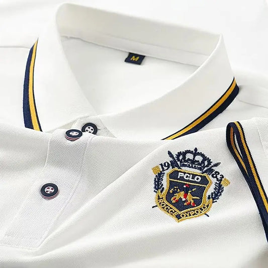 Classic Embroidered Crest Polo T-Shirt