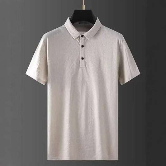 Men’s Solid Linen Polo