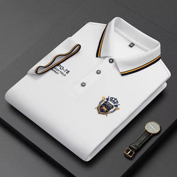 Classic Embroidered Crest Polo T-Shirt
