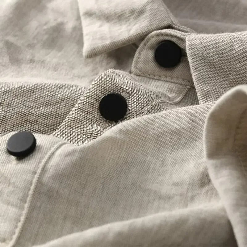Men’s Solid Linen Polo